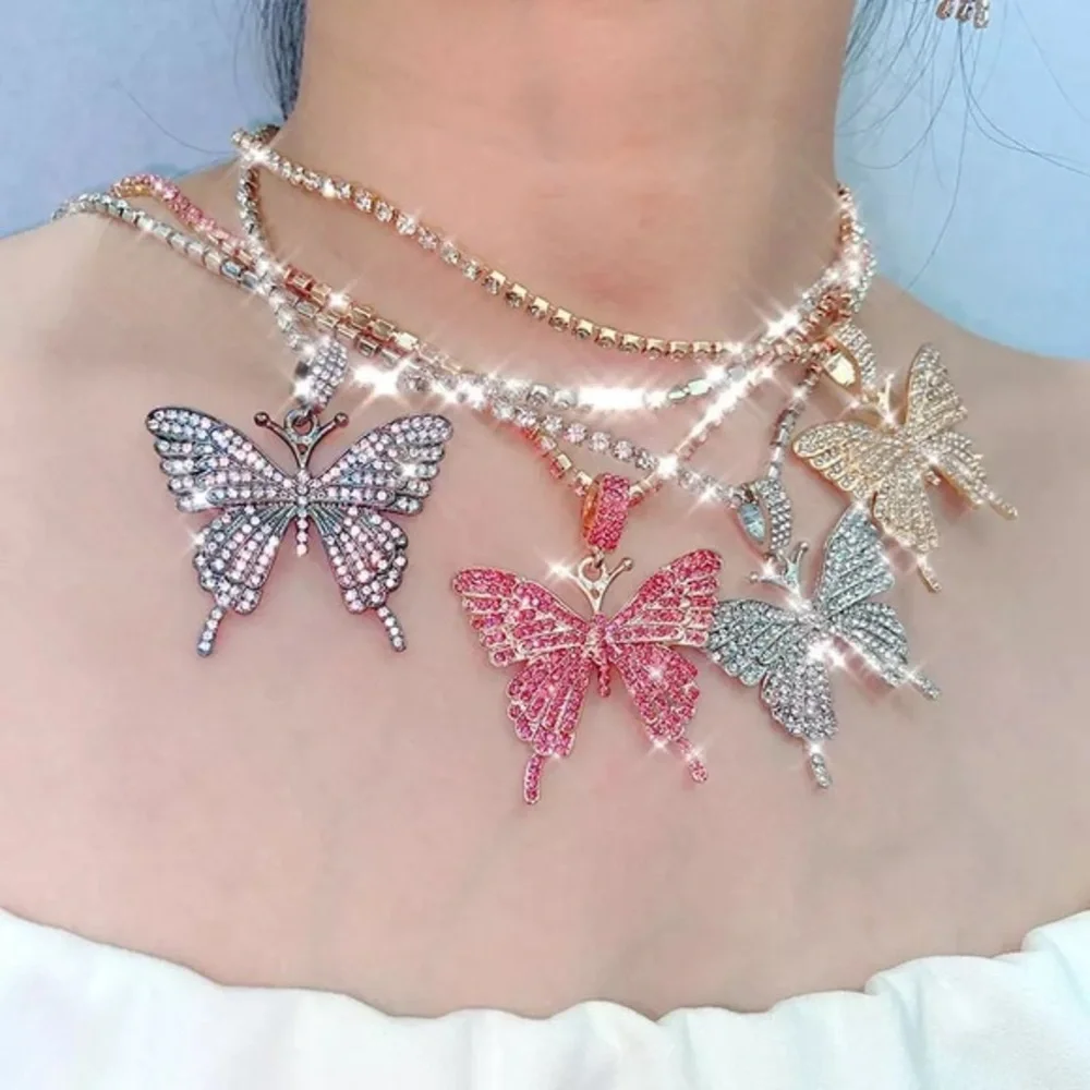 Sparkling butterfly necklace